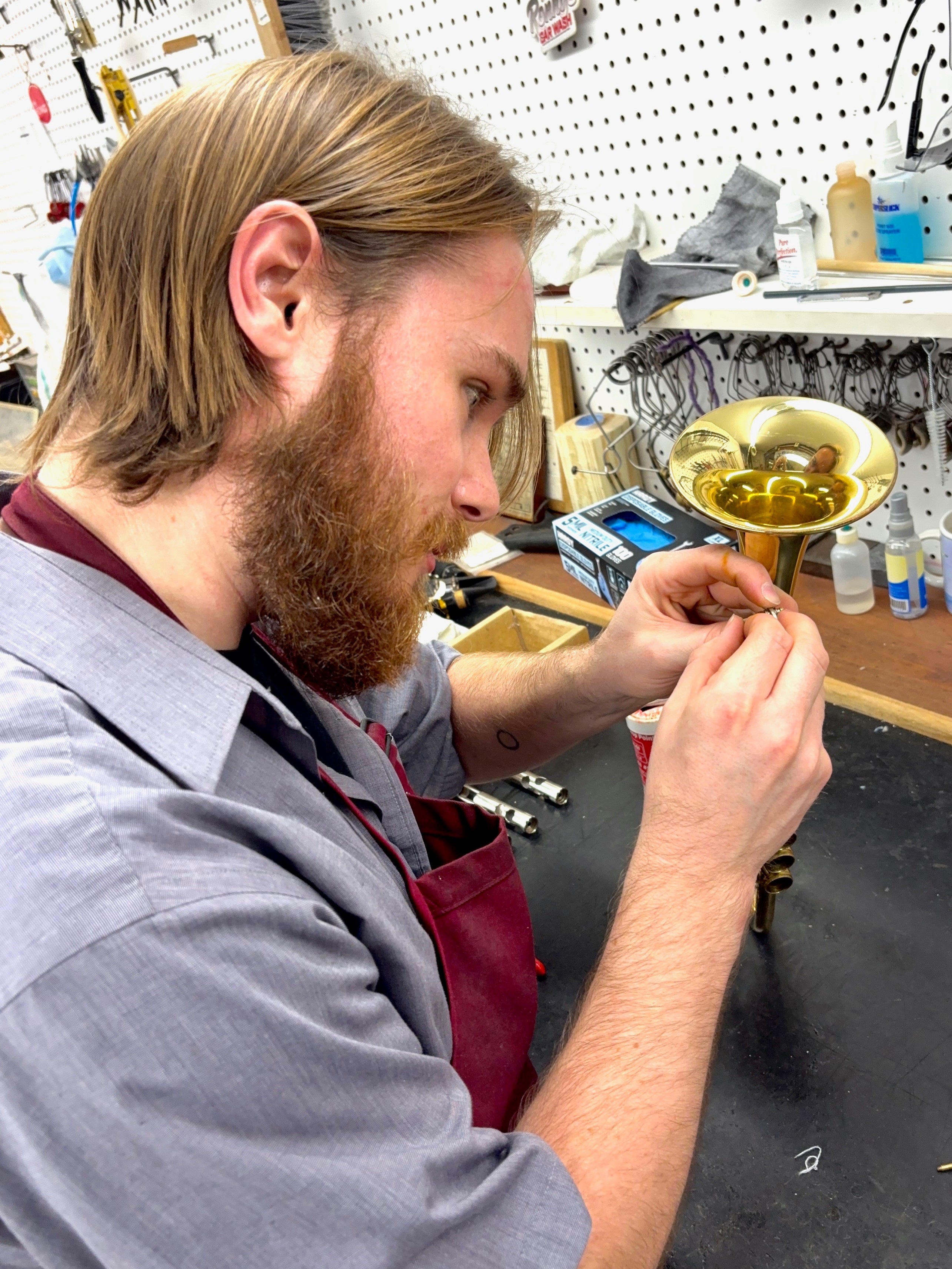 Instrument repair in progress